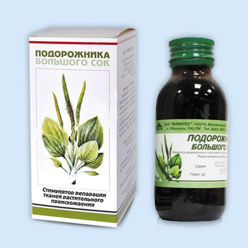 Подорожника большого сок