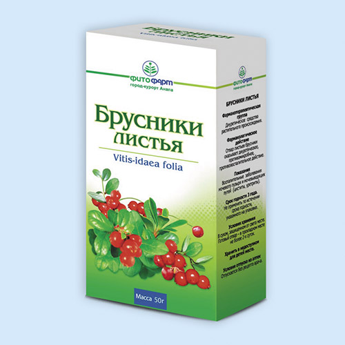Брусники листья